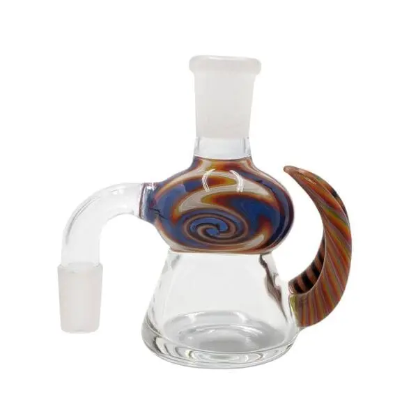 Colorful Swirl Horn Beaker Ash Catcher - Haze Smoke Shop USA