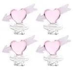 Cupid Heart Glass Carb Cap 30mm 4pcs Bundle - Haze Smoke Shop USA - Vaporizers Super Store