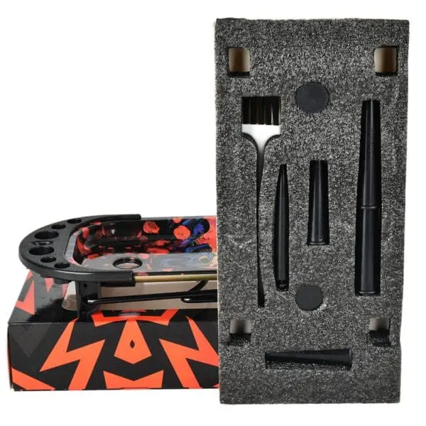 Elevated Metal Rolling Tray & Cone Loader Kit - Death Kiss - 9.25"x4.2" - Haze Smoke Shop USA
