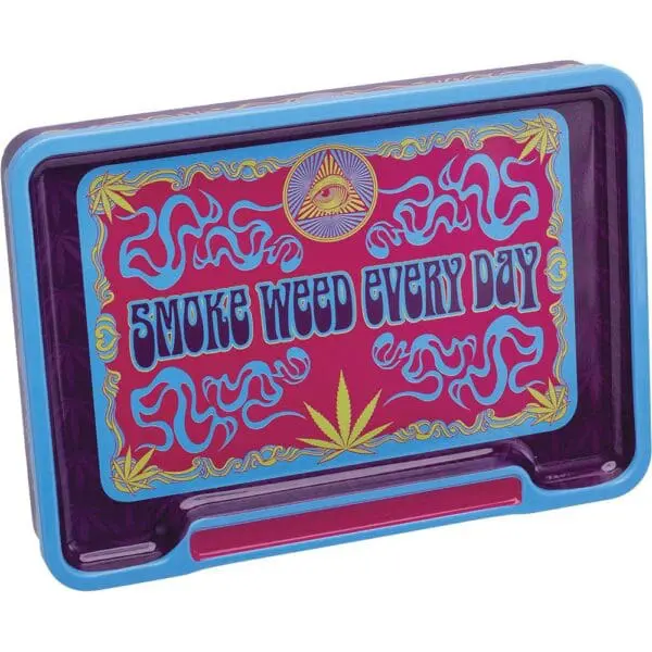 Fujima Leaf Rolling Tray Stash Box - 8"x5.75" - 6pc Display - Haze Smoke Shop USA