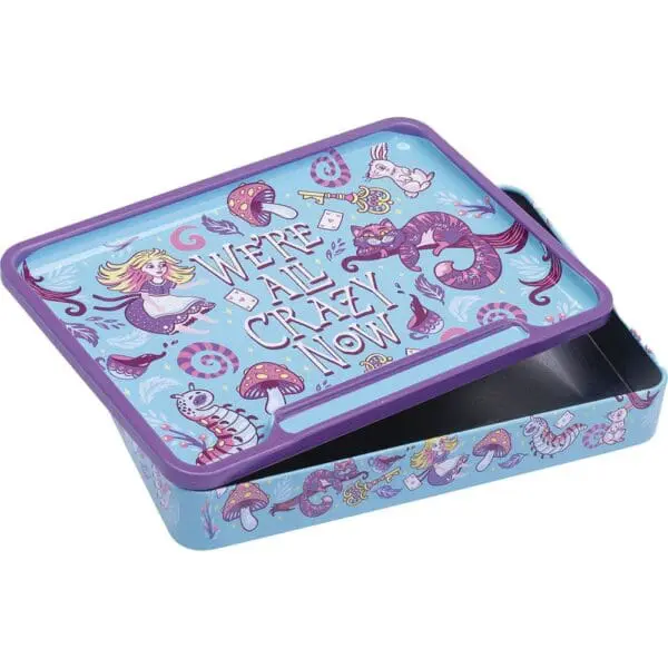 Fujima Trippy Alice Rolling Tray Stash Box - 8"x5.75" - 6pc Display - Haze Smoke Shop USA