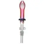 Fumed Glass Footed Honey Straw - Haze Smoke Shop USA - Vaporizers Super Store
