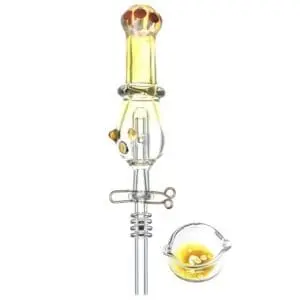 Fumed Glass Quartz Tip Vapor Straw Kit with Dish - Haze Smoke Shop USA - Vaporizers Super Store