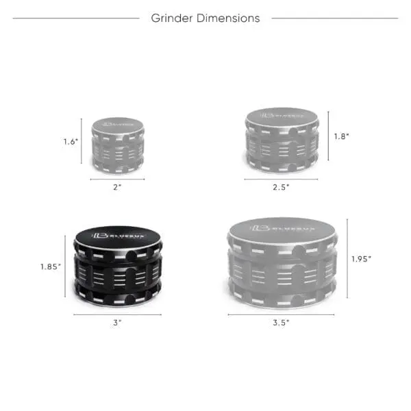 GA Aluminum Grinder Black - Haze Smoke Shop USA