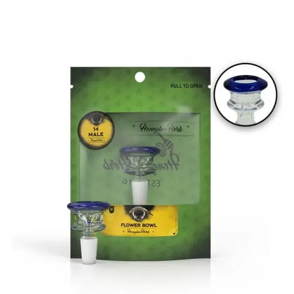 Glass Flower Bowl (FB-3) - Haze Smoke Shop USA