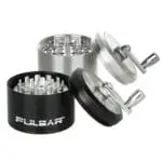 GR764 Pulsar Aluminum Crank Grinder - 4pc - 2.5" - Haze Smoke Shop USA