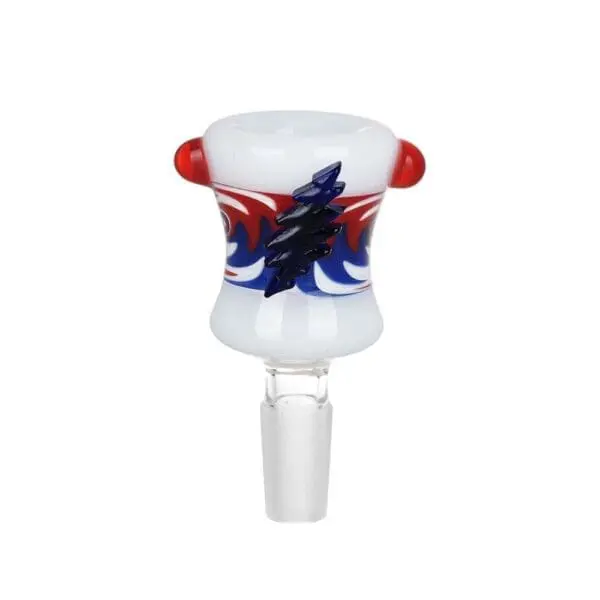 Grateful Dead Bolt Red White Blue Wig Wag Herb Slide - 9pcs - Haze Smoke Shop USA