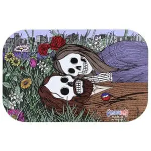 Grateful Dead x Pulsar Magnetic Rolling Tray Lid - Flower Couple - 11" x 7" Rolling Trays - Haze Smoke Shop USA