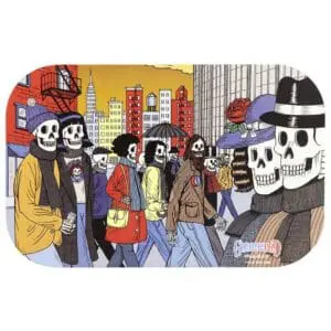 Grateful Dead x Pulsar Magnetic Rolling Tray Lid - Street People - 11" x 7" Rolling Trays - Haze Smoke Shop USA