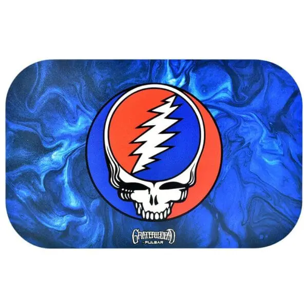 Grateful Dead x Pulsar Rolling Tray Kit - 11"x7" - Steal Your Face Swirls - Haze Smoke Shop USA