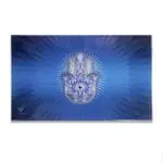 Hamsa Blue Glass Rollin' Tray - Haze Smoke Shop USA