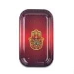 Hamsa Red Metal Tray - Haze Smoke Shop USA