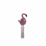 Heady Pink Flamingo Bowls 14mm Male Joint Bong Bowl Pieces - Haze Smoke Shop USA