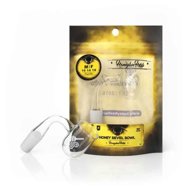 Honey Bevel Bowl Quartz Banger - 90° - Haze Smoke Shop USA - Vaporizers Super Store