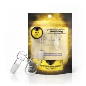 Honey Bevel Bowl Sidecar Quartz Banger - 90° - Haze Smoke Shop USA - Vaporizers Super Store