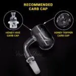 Honey Cyclone Quartz Banger - 90° - Haze Smoke Shop USA - Vaporizers Super Store - recommended cap