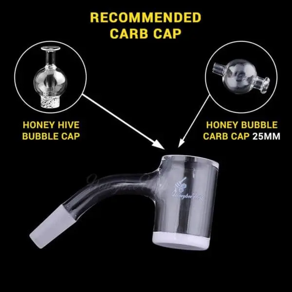 Honey & Milk Bevel Quartz Banger - 45° - Haze Smoke Shop USA - Vaporizers Super Store