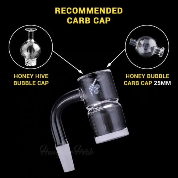Honey & Milk Bevel Splash Bucket Quartz Banger - 90° - YL - Haze Smoke Shop USA - Vaporizers Super Store