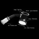 Honey & Milk Quartz Banger - 45° - Haze Smoke Shop USA - Vaporizers Super Store - figure with explanation