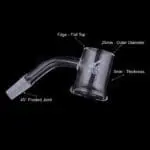 Honey Mug Quartz Banger - 45° - Haze Smoke Shop USA - Vaporizers Super Store - figure with explanation