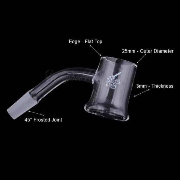 Honey Mug Quartz Banger - 45° - Haze Smoke Shop USA - Vaporizers Super Store - figure with explanation