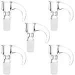 Horned Glass Herb Slide - 14mm M - Clear - 10pcs Herb Slides - Haze Smoke Shop USA
