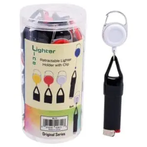 Lighter Line Retractable Lighter Holder w/ Clip - Original Series - 30ct Jar Lighter Holders - Haze Smoke Shop USA