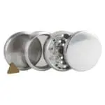 Metal 4 Piece Grinder w/ Screen - 2.5" - Haze Smoke Shop USA