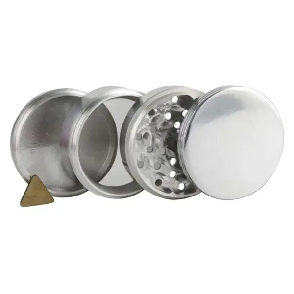 Metal 4 Piece Grinder w/ Screen - 2.5" - Haze Smoke Shop USA