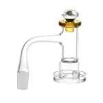 No Weld Quartz Banger Set with Dichro Cap Dichro Beads - Haze Smoke Shop USA