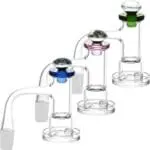 No Weld Quartz Banger Set with Dichro Cap Dichro Beads - Haze Smoke Shop USA