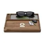 Ongrok Premium Natural Acacia Wood Tray - 9.5" x 9.5" - Haze Smoke Shop USA