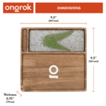 Ongrok Premium Natural Acacia Wood Tray - 9.5" x 9.5" - Haze Smoke Shop USA