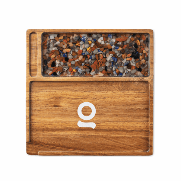 Ongrok Premium Natural Acacia Wood Tray - 9.5" x 9.5" - Haze Smoke Shop USA