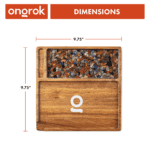 Ongrok Premium Natural Acacia Wood Tray - 9.5" x 9.5" - Haze Smoke Shop USA
