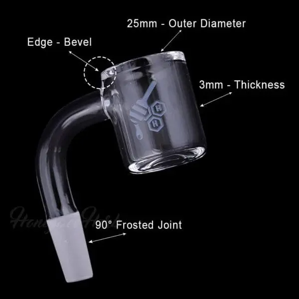 Original Bevel Quartz Banger - 90° - Haze Smoke Shop USA - Vaporizers Super Store - size 2