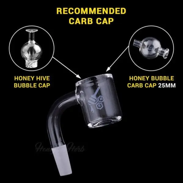 Original Bevel Quartz Banger - 90° - Haze Smoke Shop USA - Vaporizers Super Store - figure with explanation