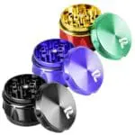 Pulsar 4 Piece Carver Herb Grinder - 2" Metal Grinders - Haze Smoke Shop USA