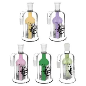 Pulsar 8 Arm Ash Catcher - 14mm Male - Colors Vary Ash Catchers - Haze Smoke Shop USA