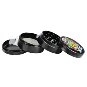 Pulsar Artist Series Metal Grinder - Amberly Downs Psychedelic Alien - Haze Smoke Shop USA