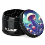 Pulsar Artist Series Metal Grinder - Planet Fungi - 4 Piece - 2.5" Metal Grinders - Haze Smoke Shop USA