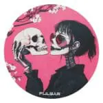 Pulsar Dab Padz Fabric Top Dab Mat - Sakura Skulls - 8" - Haze Smoke Shop USA - Vaporizers Super Store