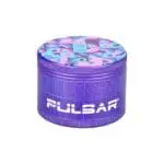 Pulsar Design Series Grinder with Side Art - Candy Floss - 4 Piece - 2.5" Metal Grinders - Haze Smoke Shop USA