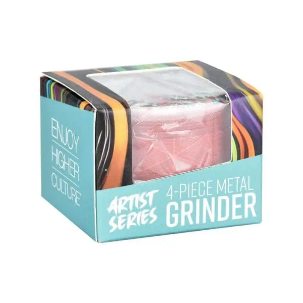 Pulsar Design Series Grinder with Side Art - Symbolic Tiles - 4 piece - 2.5" - Haze Smoke Shop USA