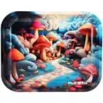 Pulsar Design Series Large Metal Rolling Tray - Shroom Path - 13"x11" Rolling Trays - Haze Smoke Shop USA
