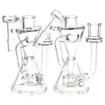 Pulsar Hourglass Recycler Ash Catcher - 5.25" - 14mm Ash Catchers - Haze Smoke Shop USA