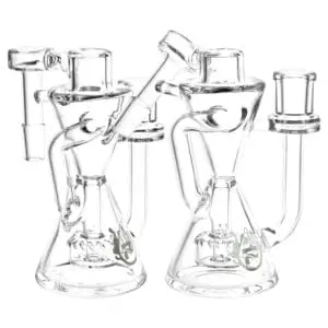Pulsar Hourglass Recycler Ash Catcher - 5.25" - 14mm Ash Catchers - Haze Smoke Shop USA