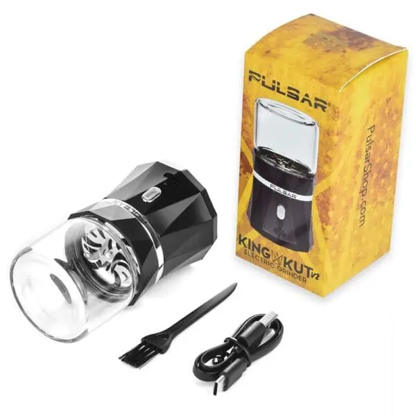 Pulsar King Kut V2 Electric Grinder - Black - Haze Smoke Shop USA - Vaporizers Super Store
