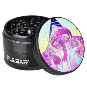 Pulsar Metal Grinder - Melting Shrooms Metal Grinders - Haze Smoke Shop USA