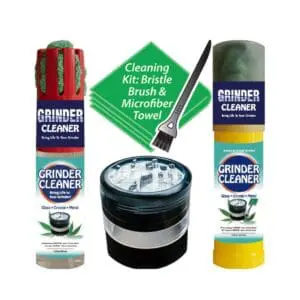Repel-Aide Bong Life Grinder Cleaner - 12oz Kit w/ White Cup Cap, Microfiber Towel. Bristle Brush Bong Cleaners - Haze Smoke Shop USA